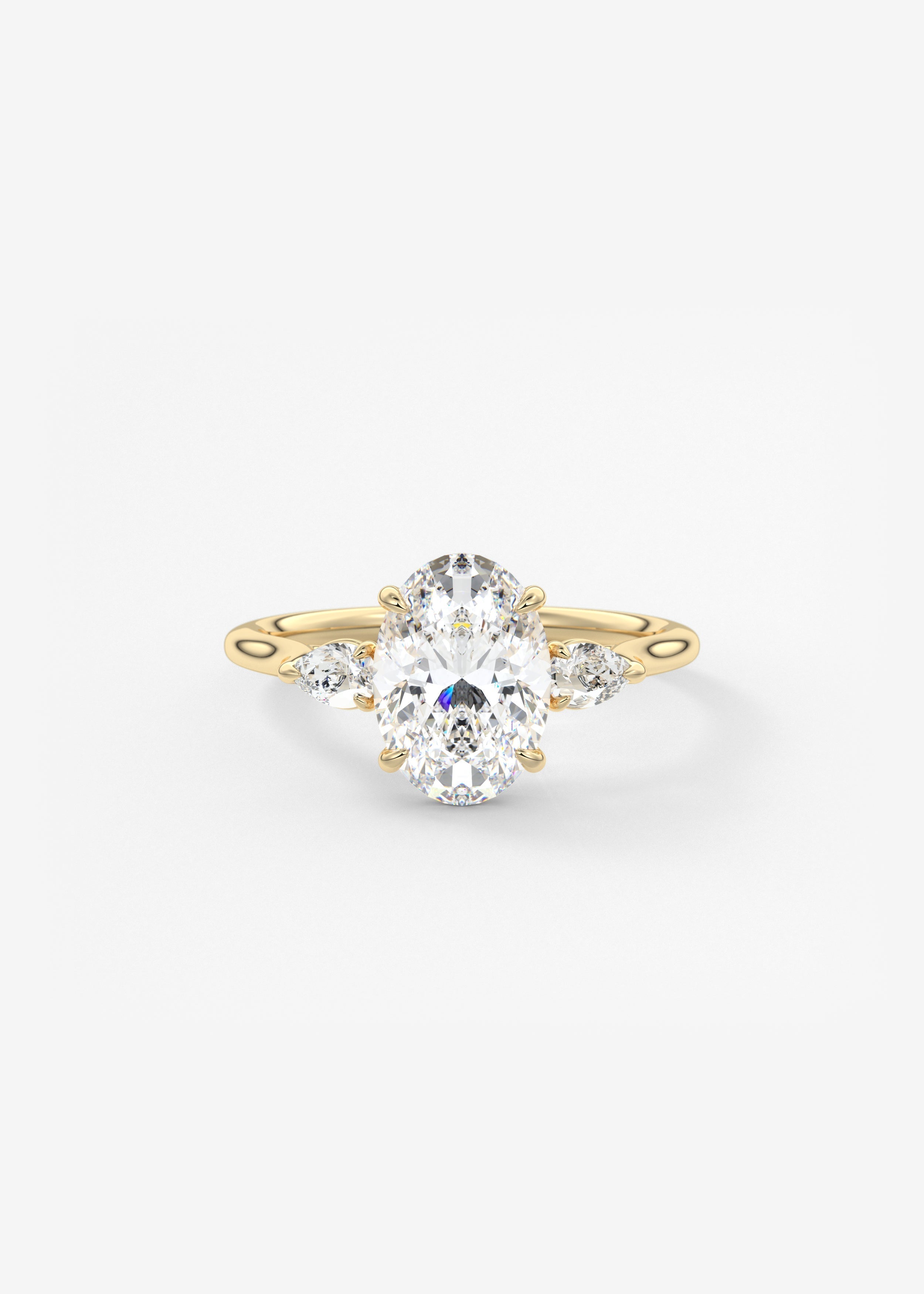 Oval Solitaire With Raised Basket Gallery Lab Grown Diamond Engagement Ring